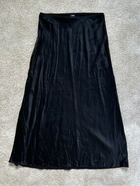 Aritzia 100% Silk Black Maxi Skirt (Size S)